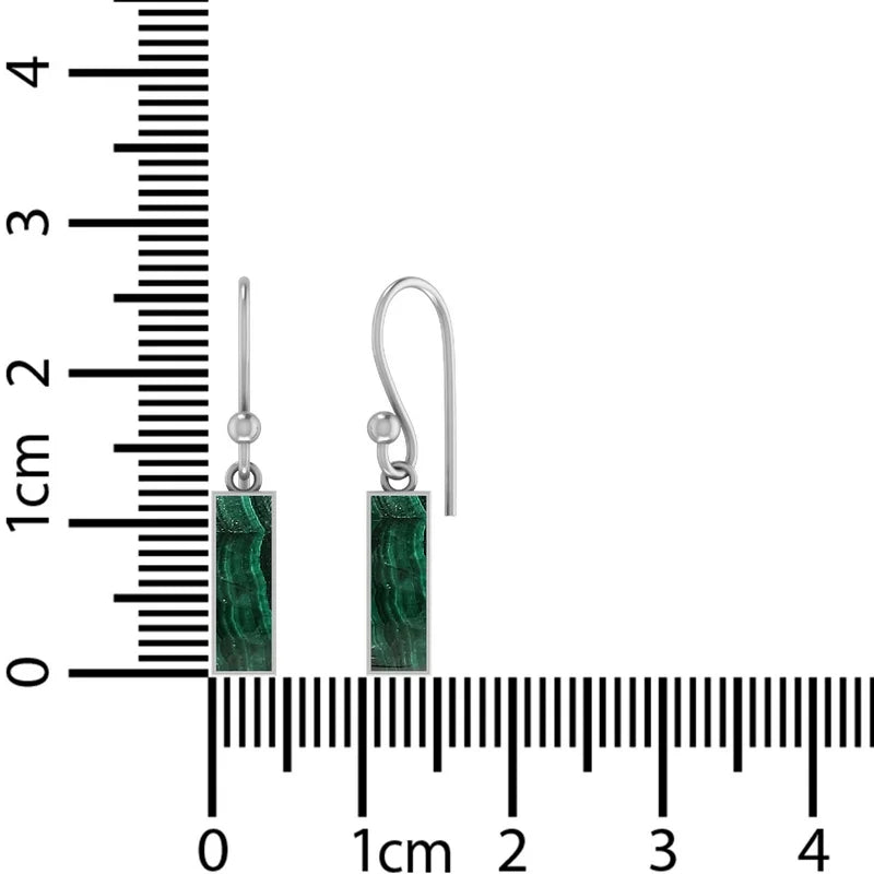 malachite slice earrings