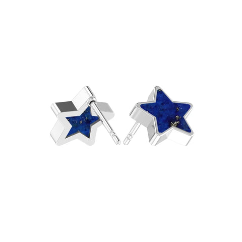 lapis lazuli slice earrings
