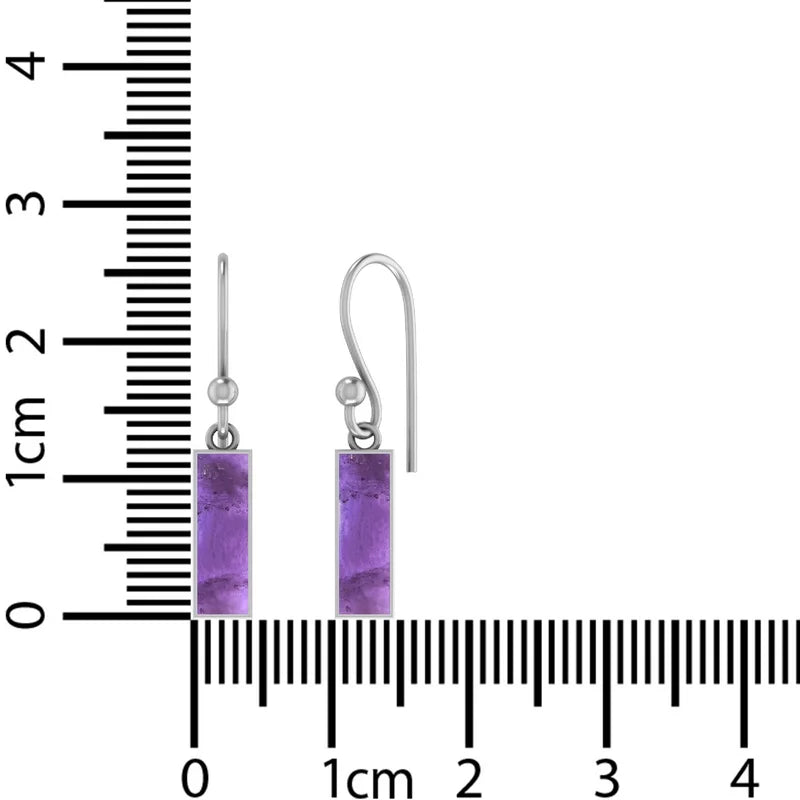 amethyst slice earrings