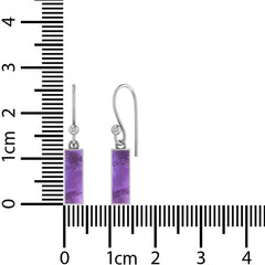 amethyst slice earrings