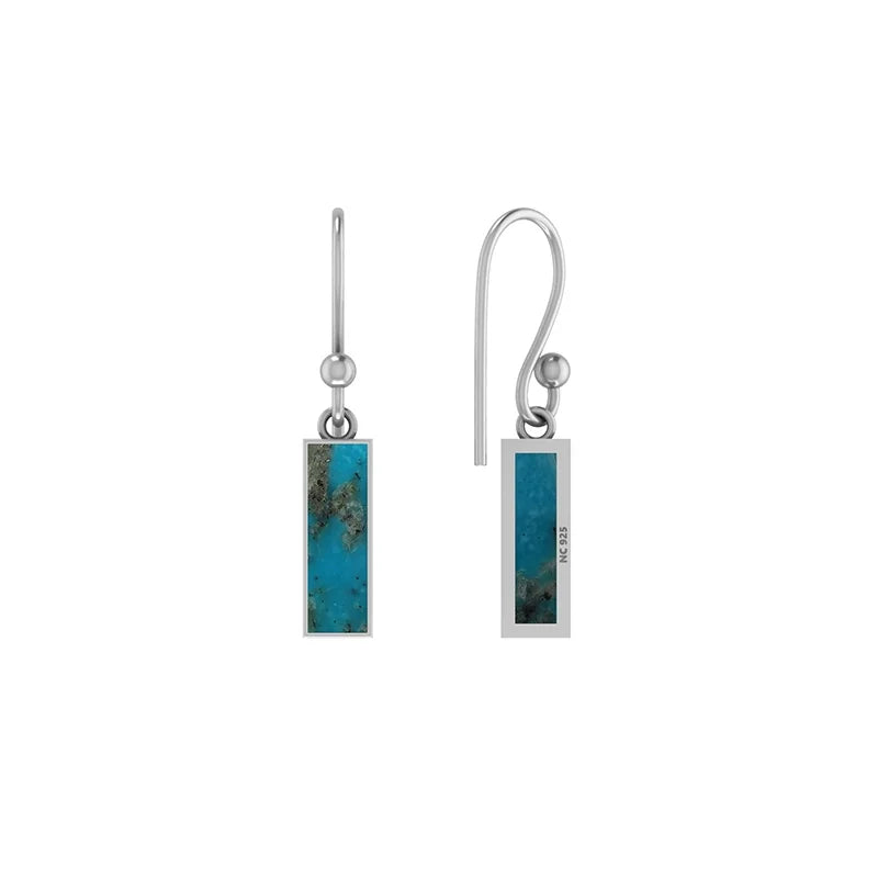 turquoise slice earrings