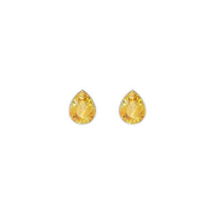 citrine cut oval earrings