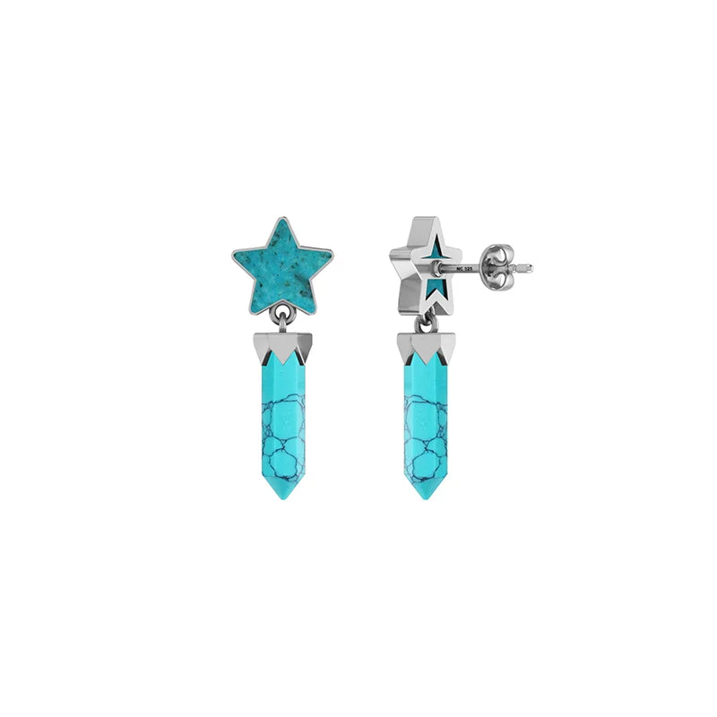 turquoise slice earrings