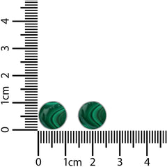 malachite cab earrings