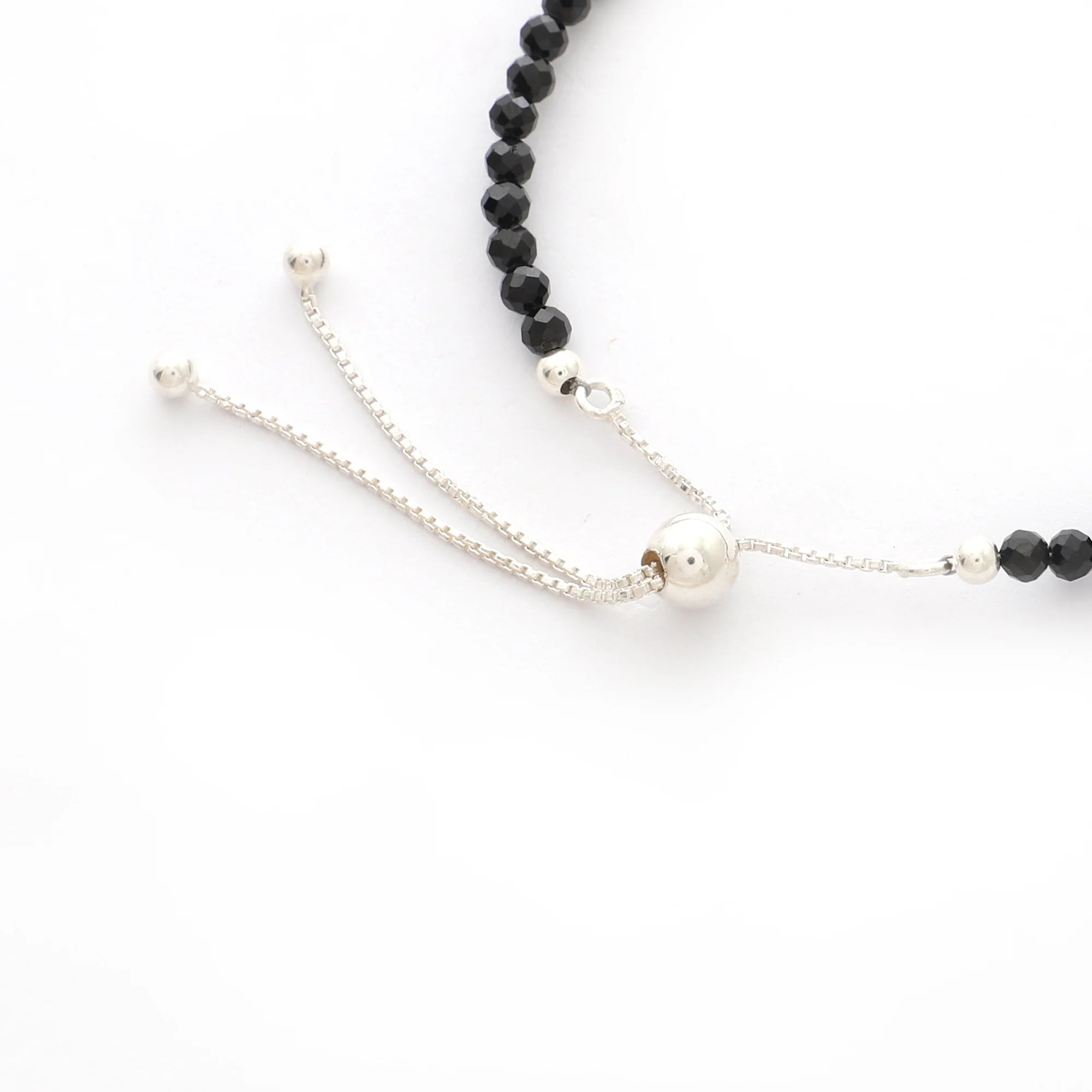 black spinel cut bracelet