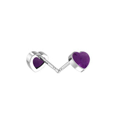 amethyst slice earrings