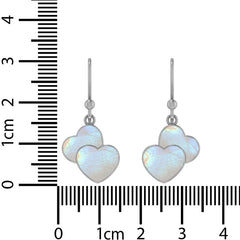 rainbow moonstone slice earrings