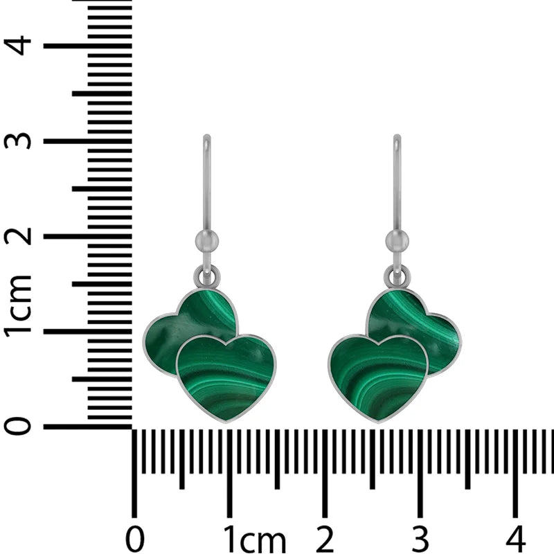 malachite slice earrings