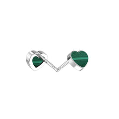 malachite slice earrings
