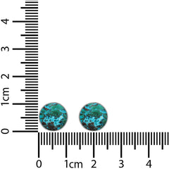 chrysocolla cab earrings
