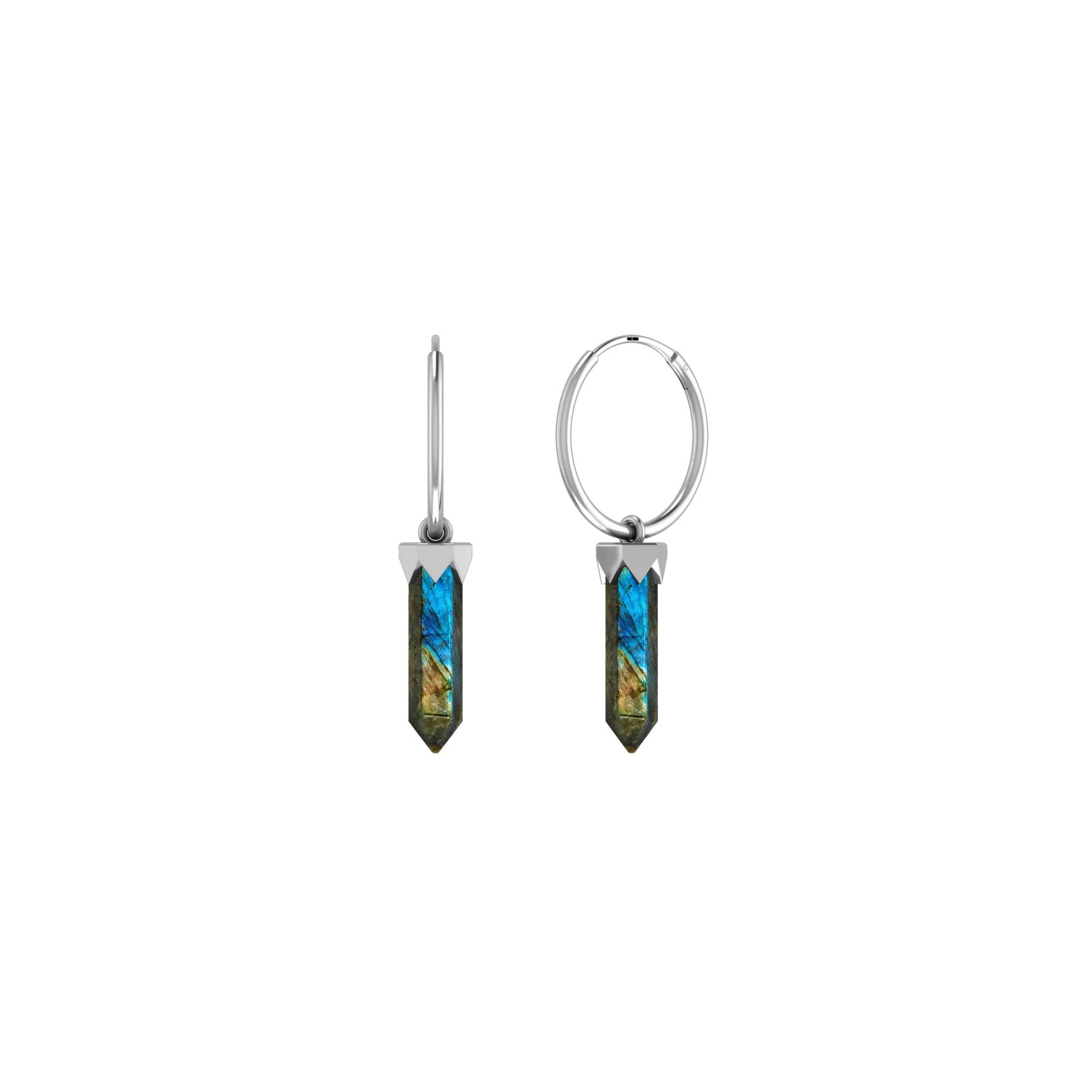 labradorite cut earrings
