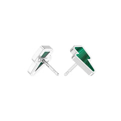 malachite slice earrings