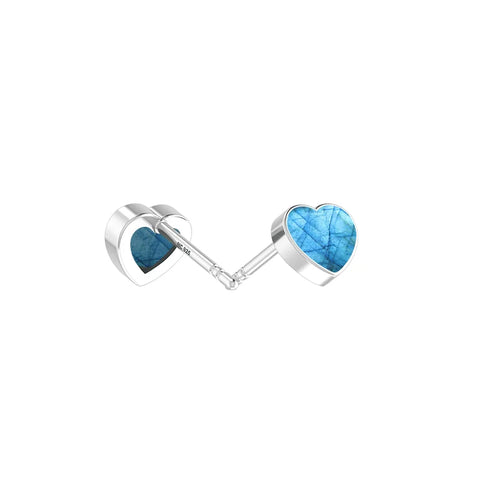 labradorite slice earrings