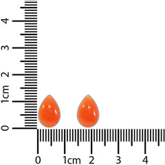 carnelian cab pear earrings