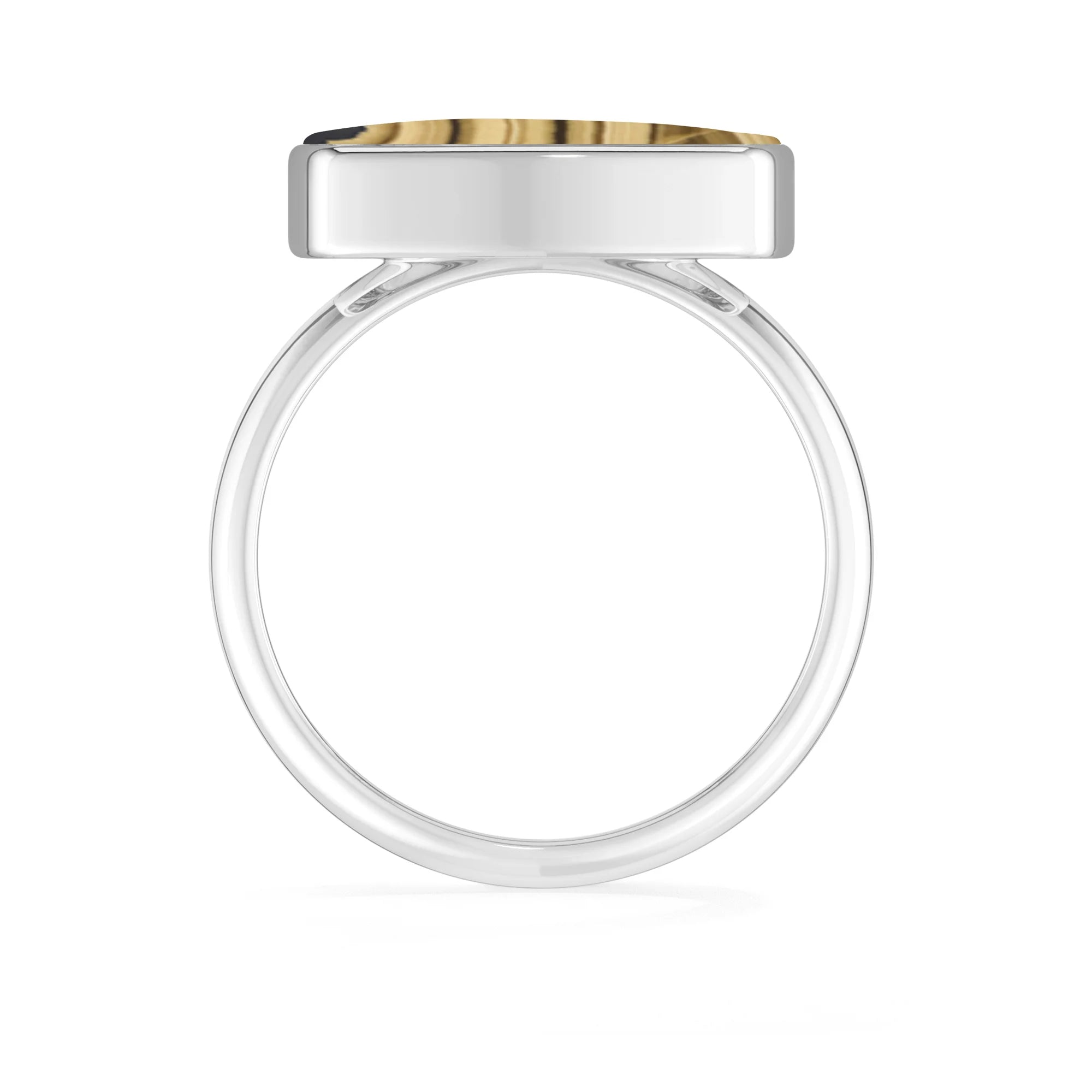 schalenblende bezel-set ring