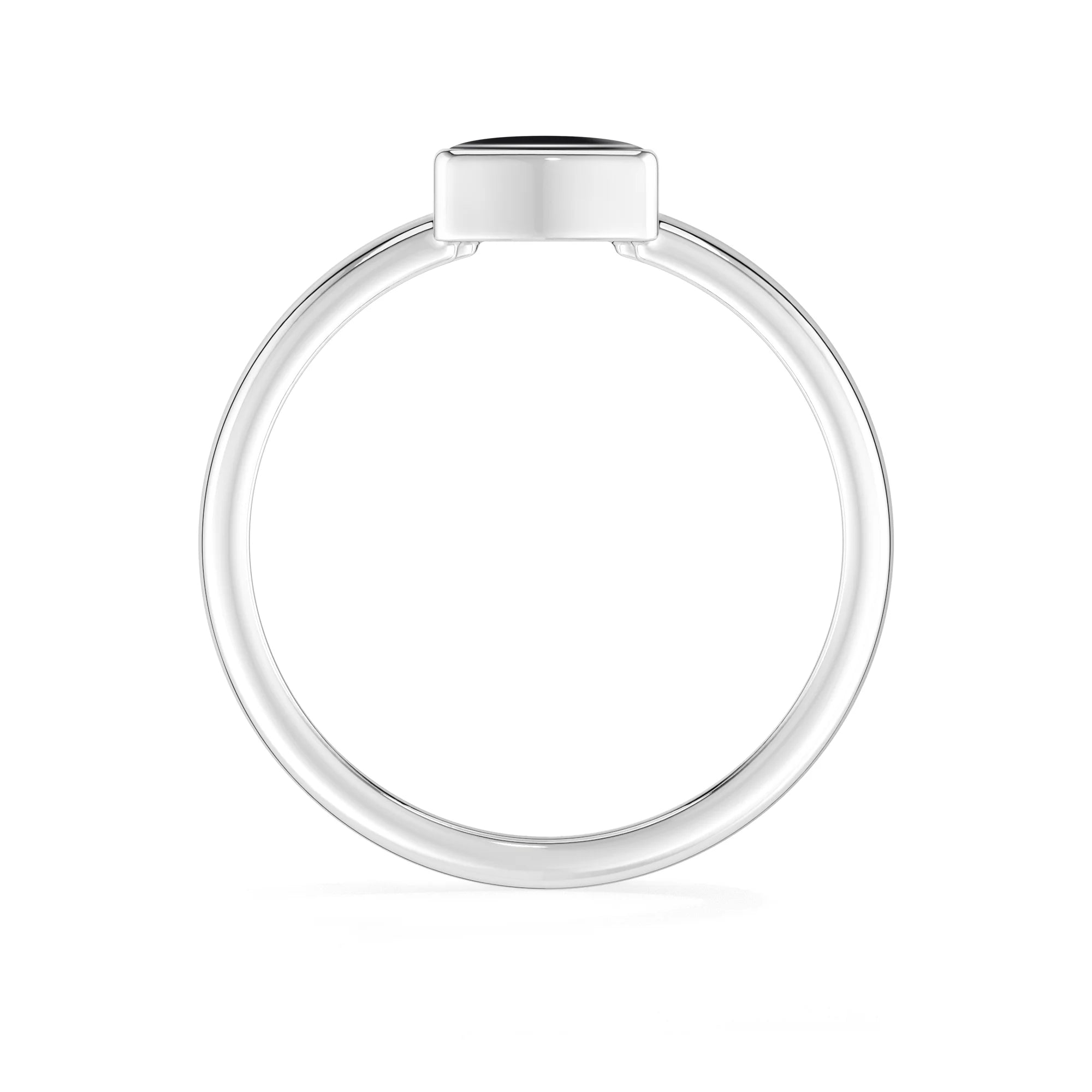 shungite bezel-set ring