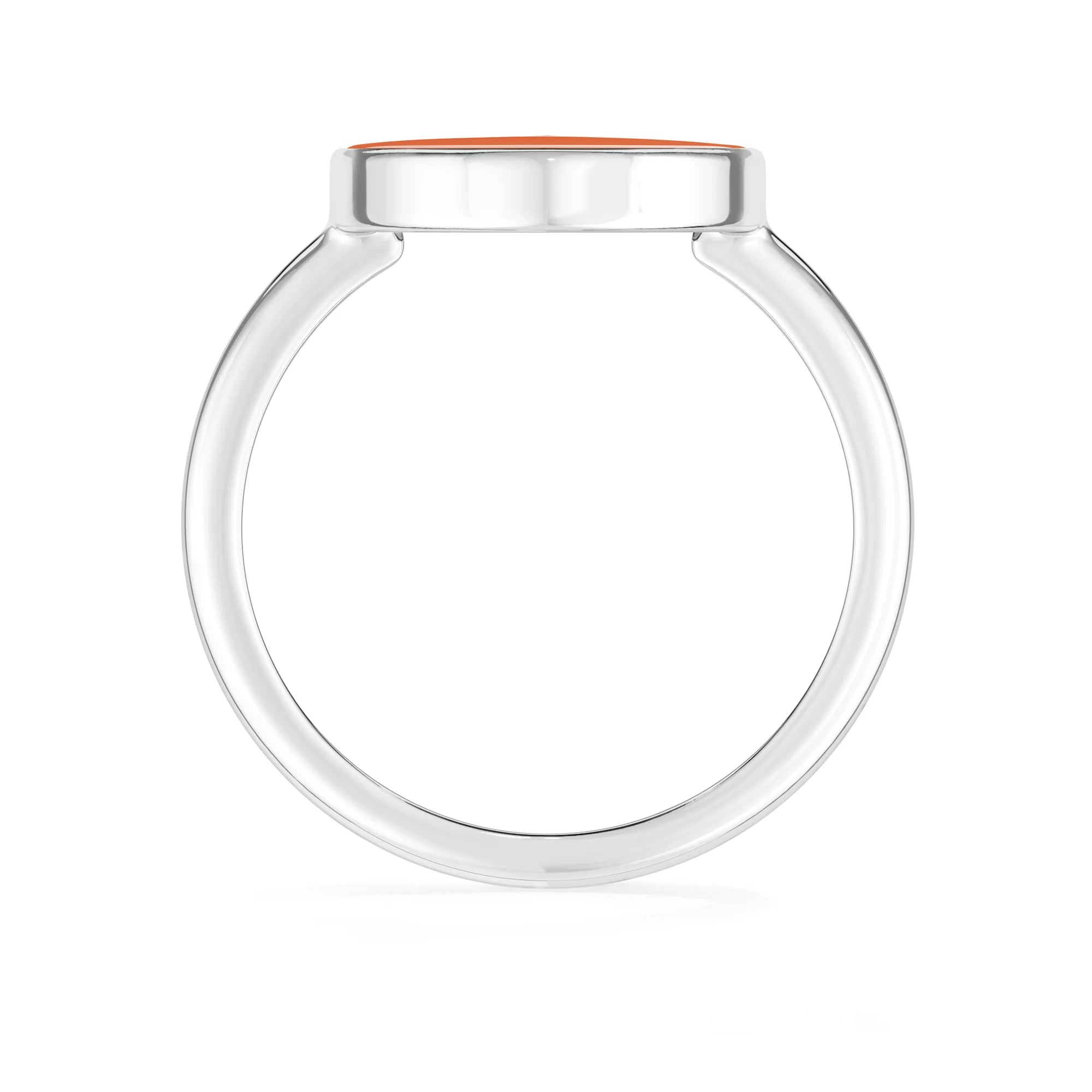 carnelian bezel-set ring