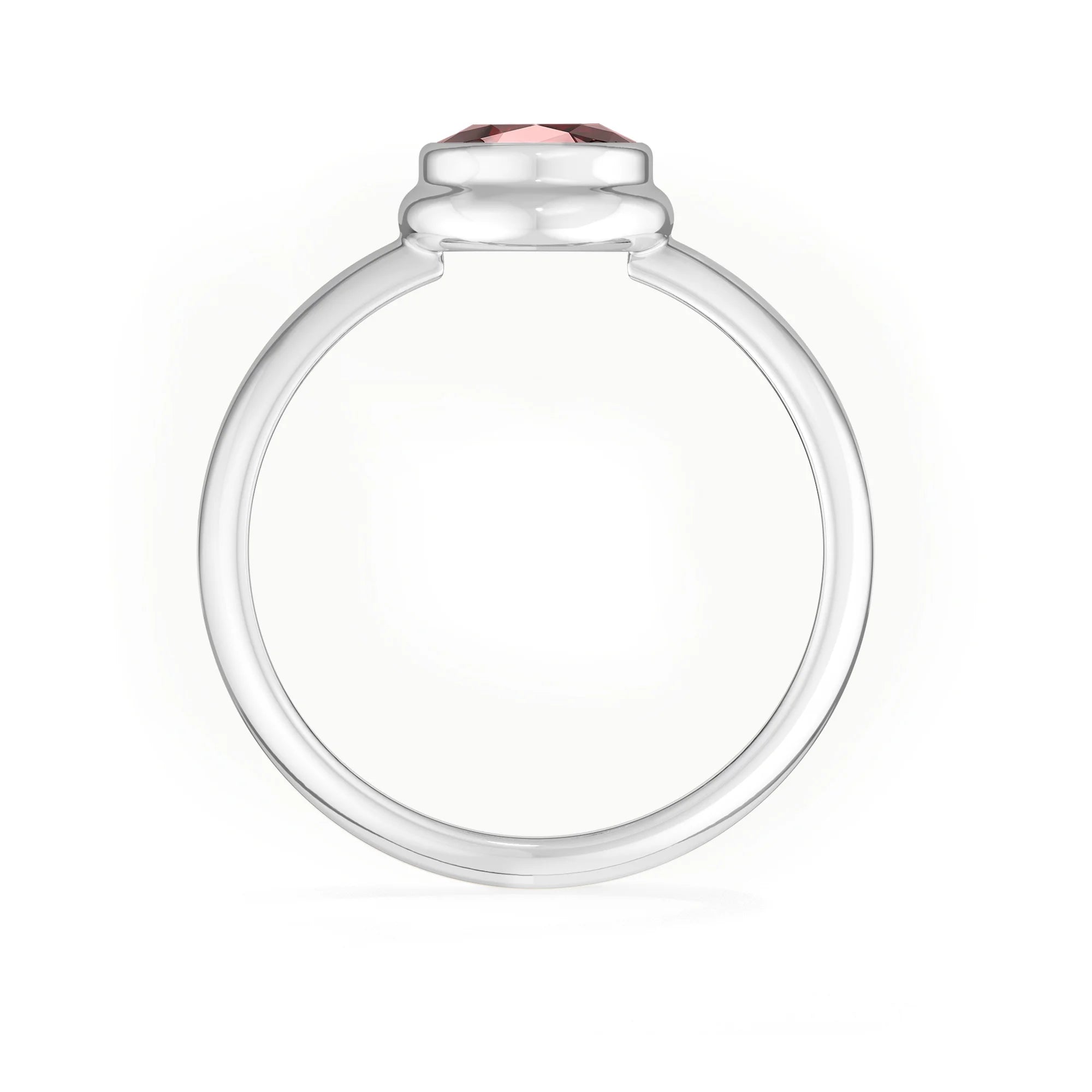 garnet bezel-set ring