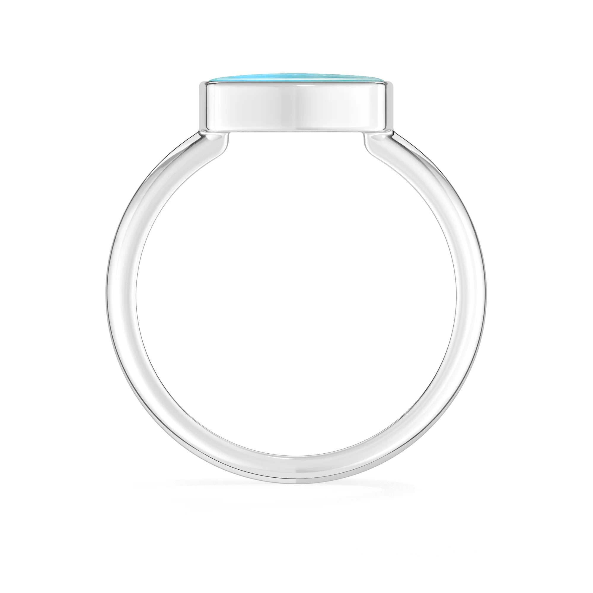 green-moonstone bezel-set ring