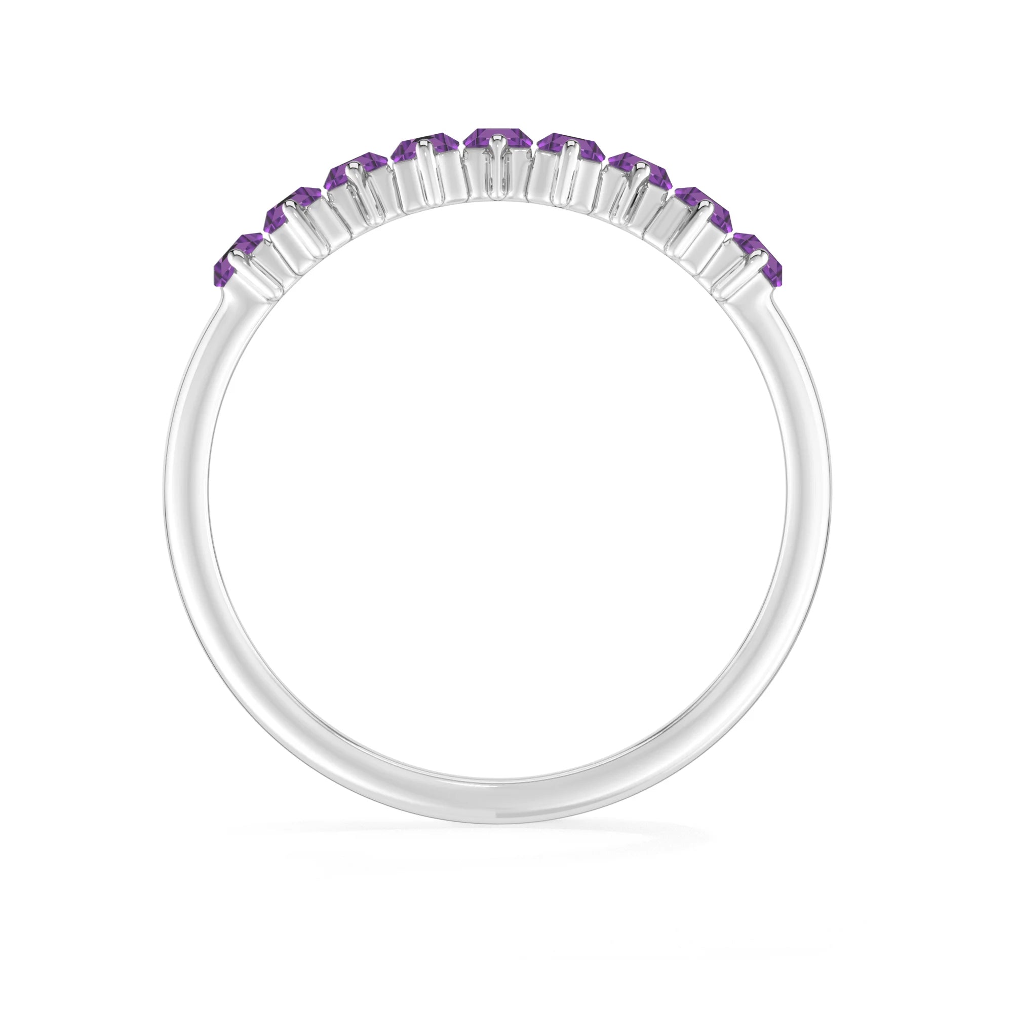 amethyst bezel-set ring