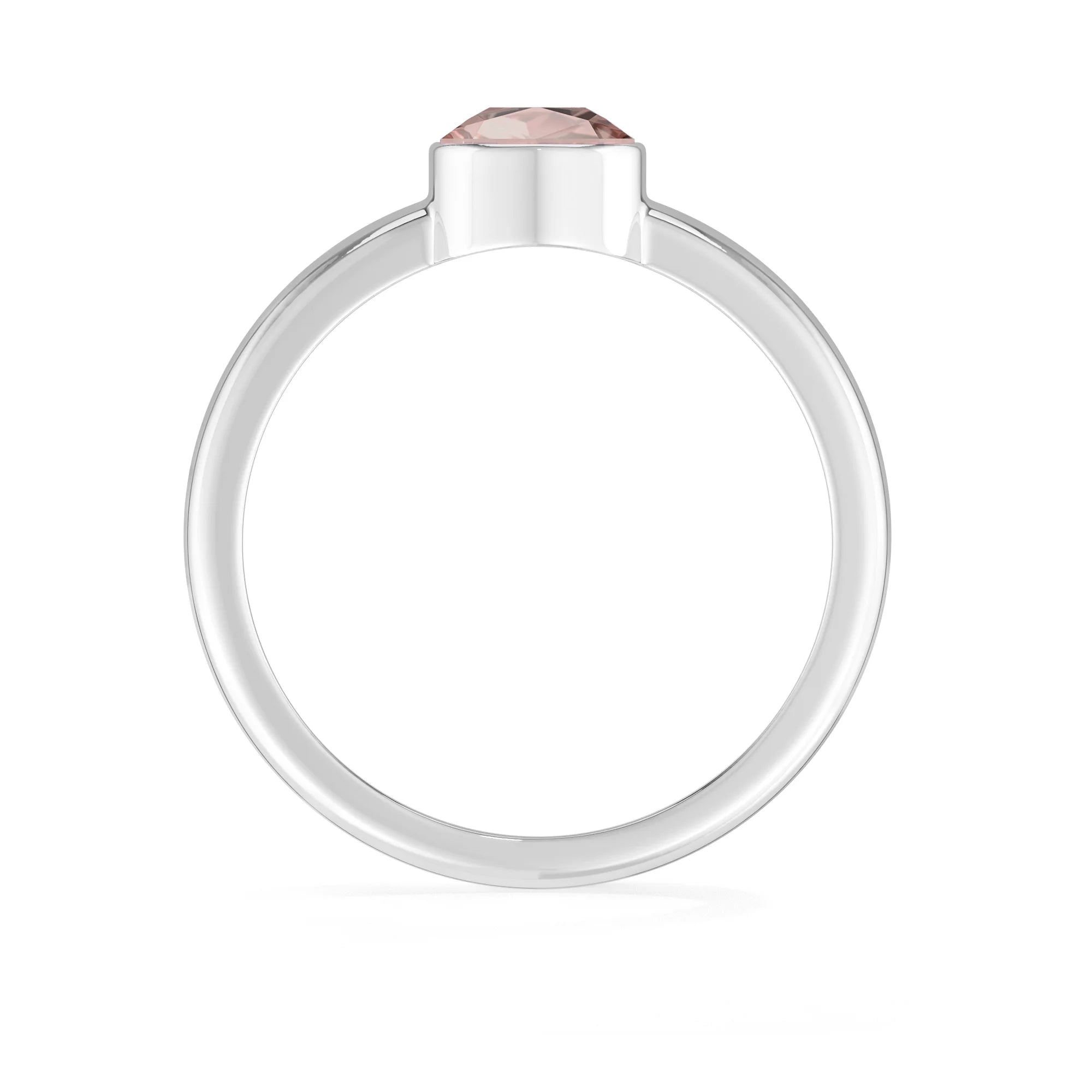 morganite bezel-set ring