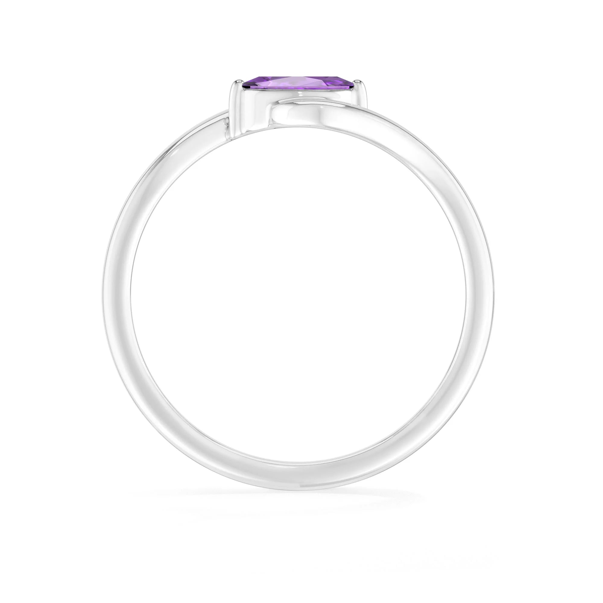 amethyst prong-set ring