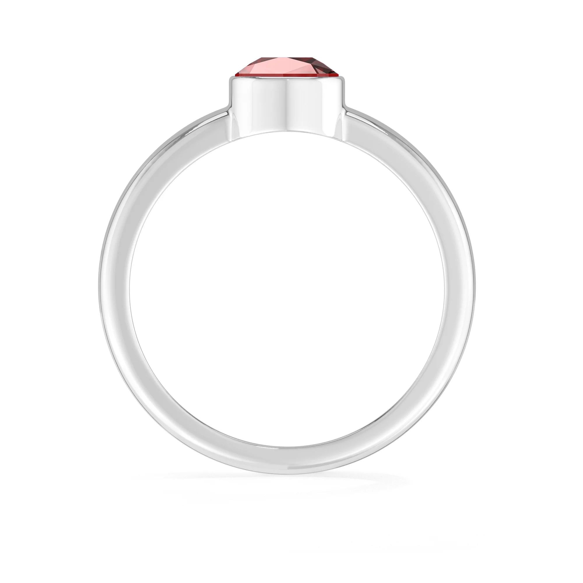 garnet bezel-set ring