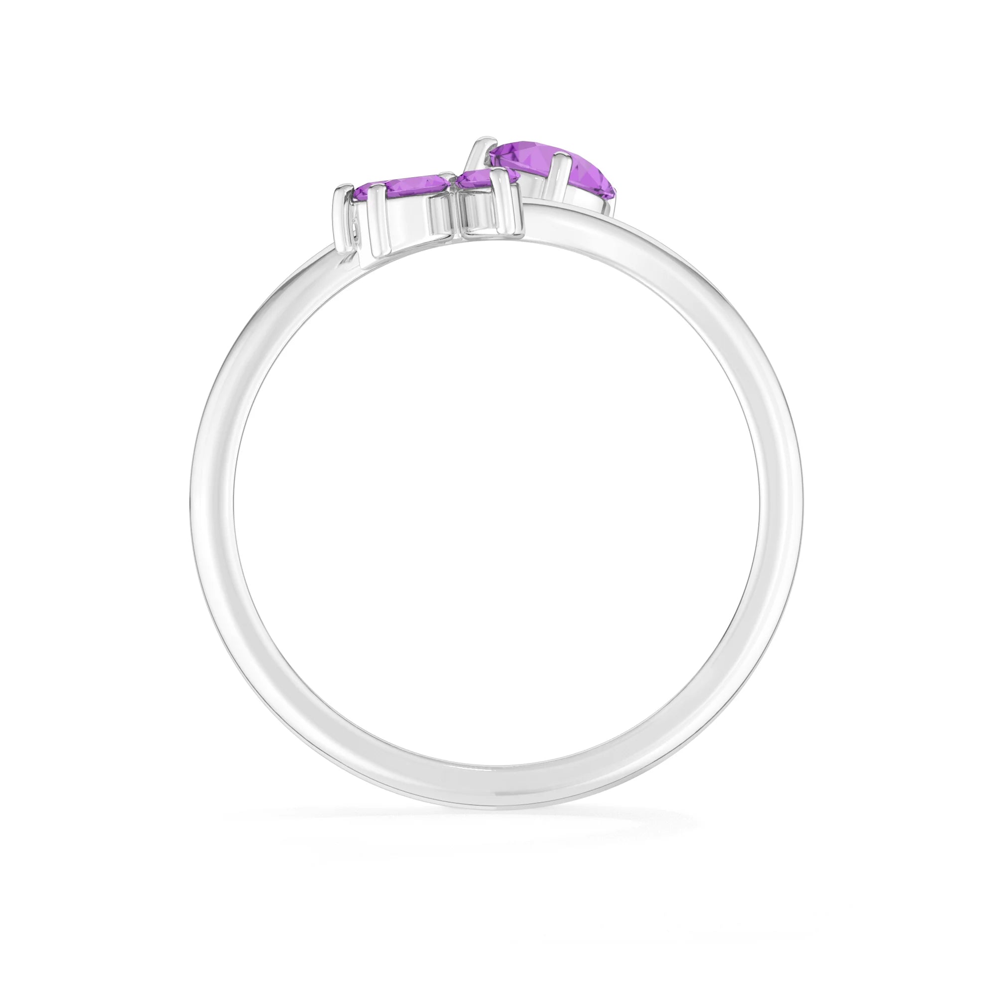amethyst prong-set ring