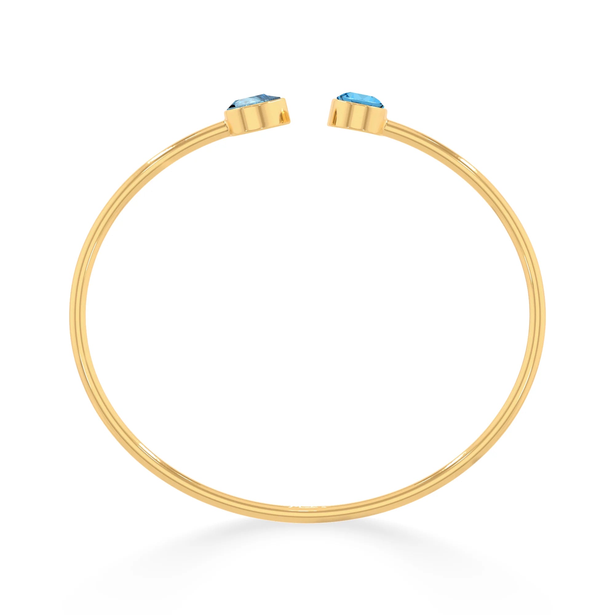 swiss blue topaz cut bracelet
