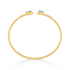 swiss blue topaz cut bracelet