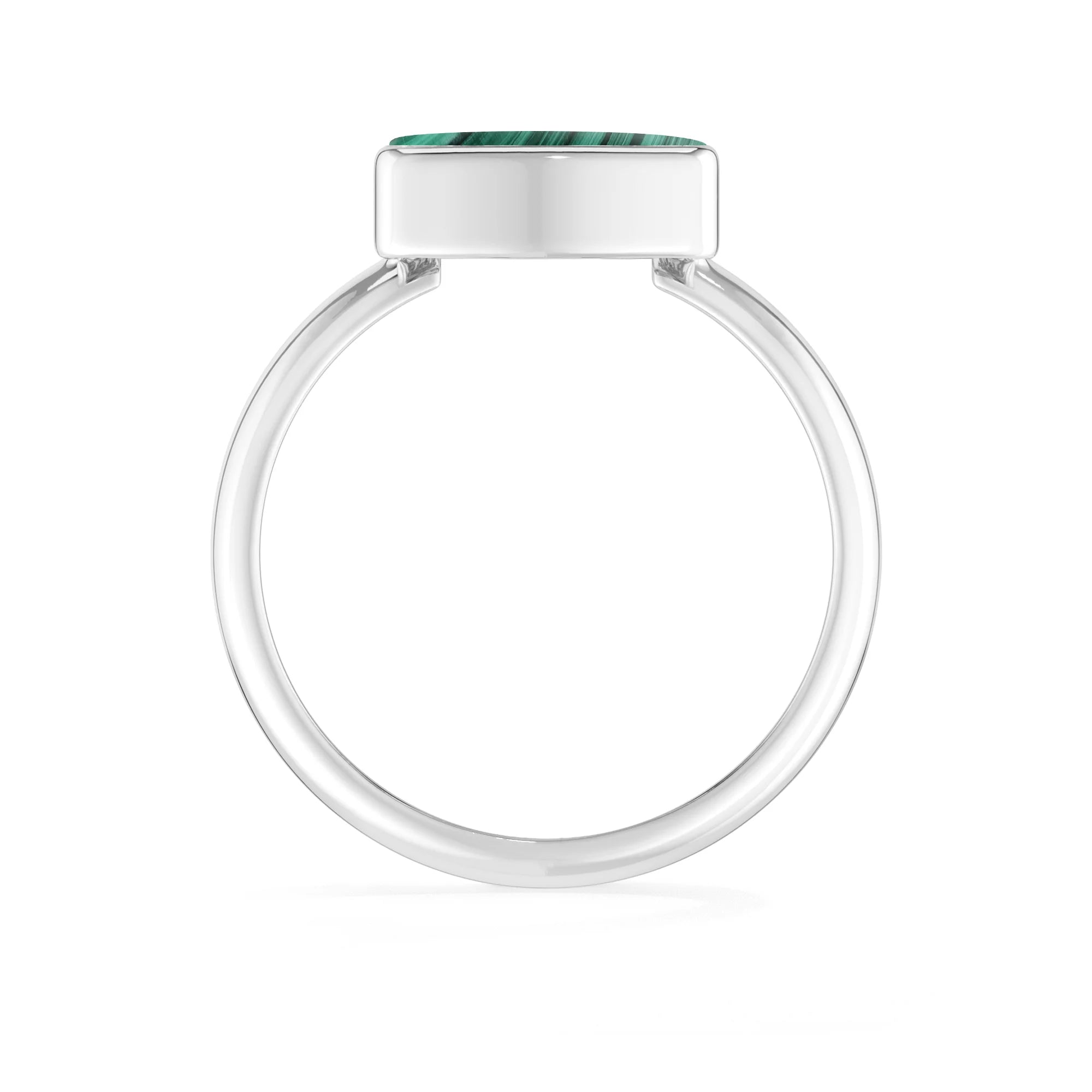 malachite bezel-set ring