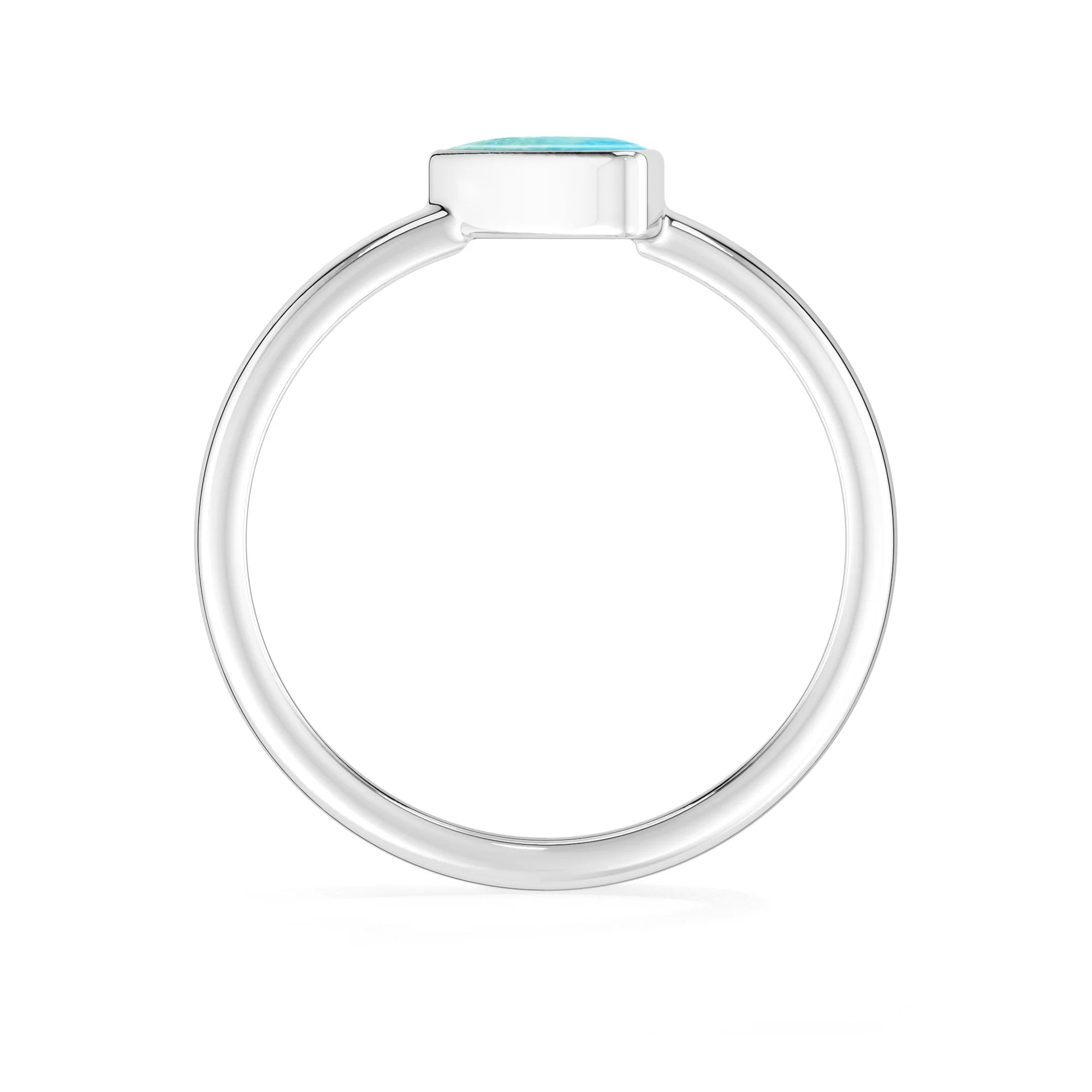 green-moonstone bezel-set ring