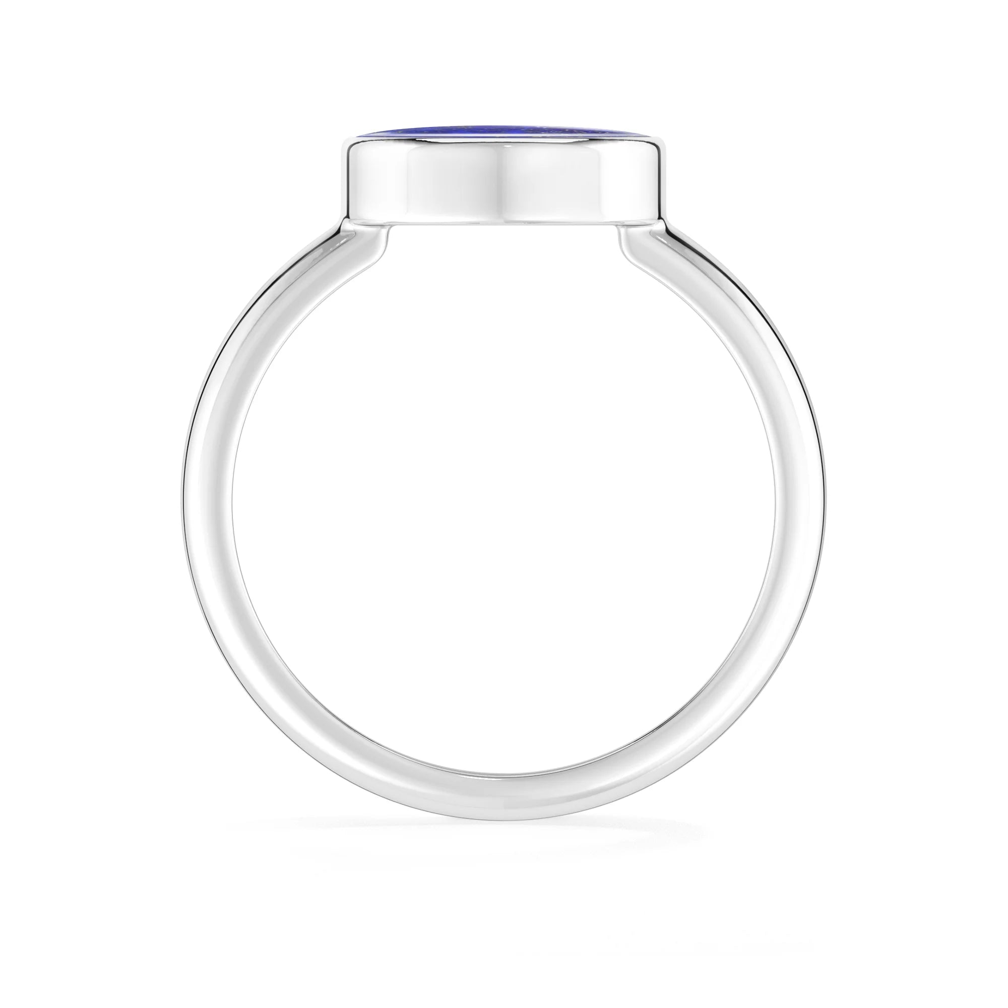 lapis-lazuli bezel-set ring