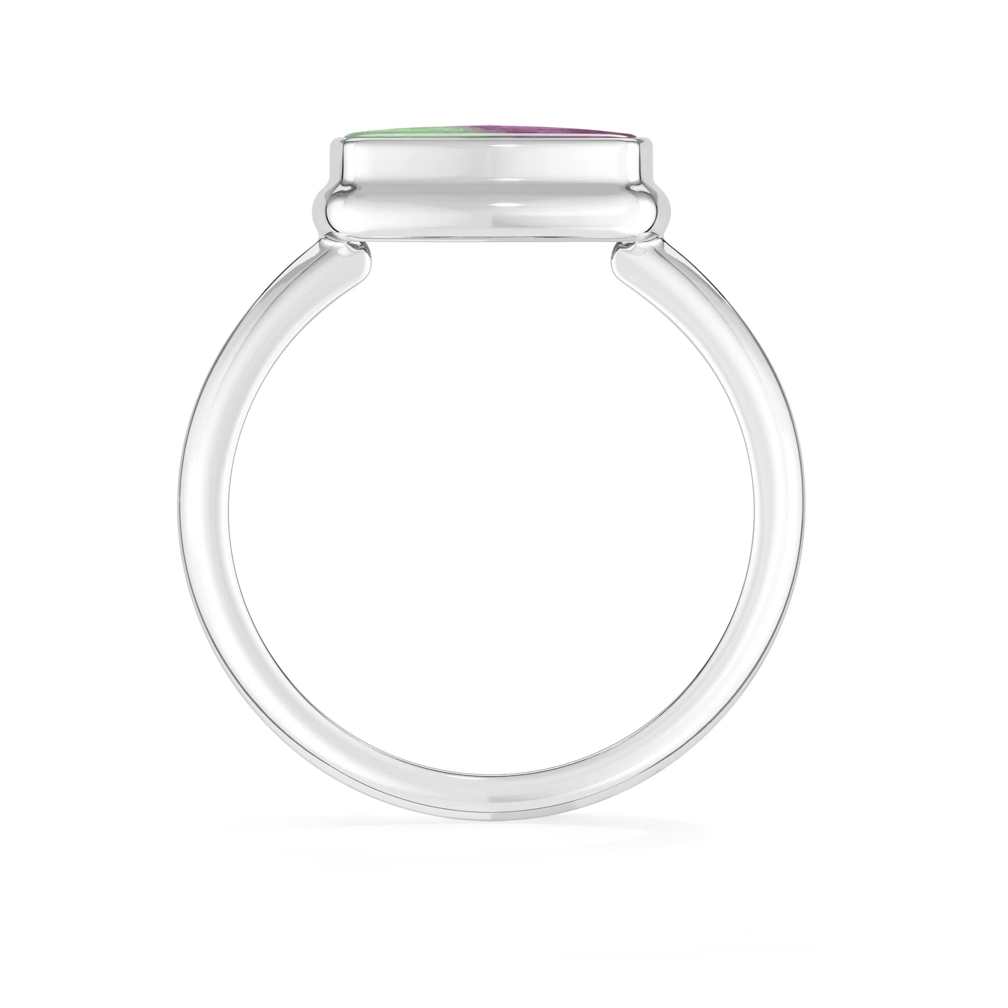 ruby-zoisite bezel-set ring
