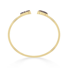 black fossil coral cab bracelet