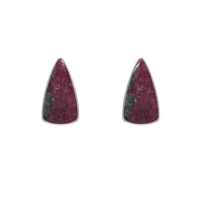 ruby zoisite cab earrings