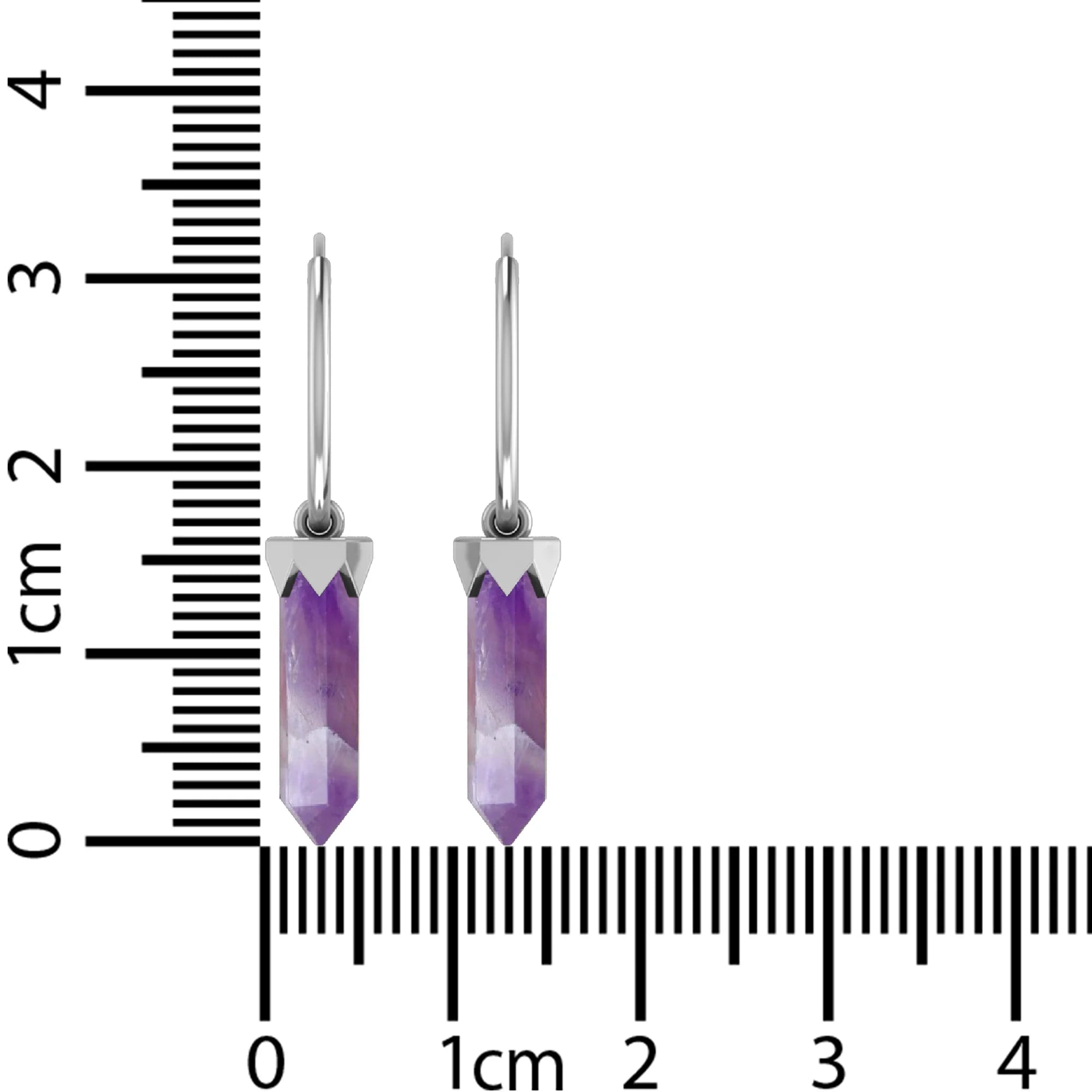 amethyst cut earrings