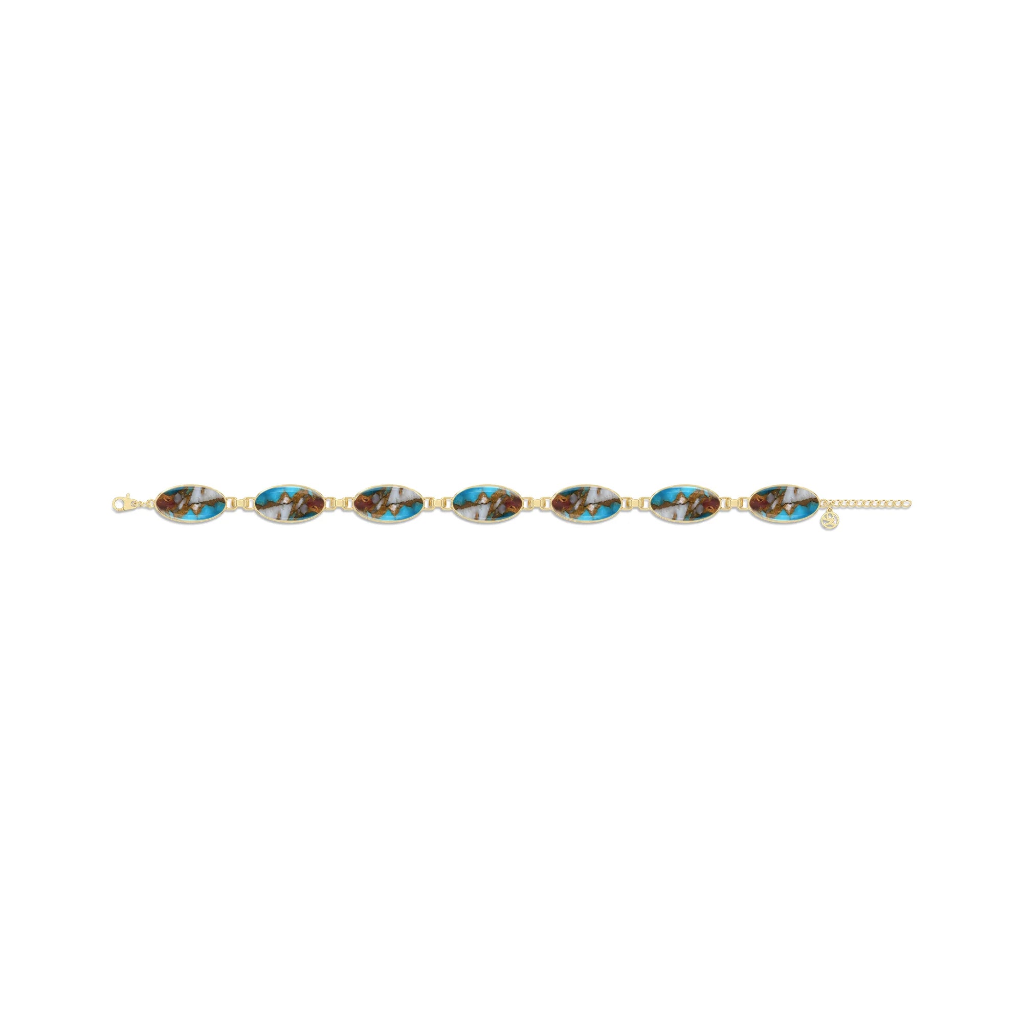 spiny oyster turquoise chain bracelet