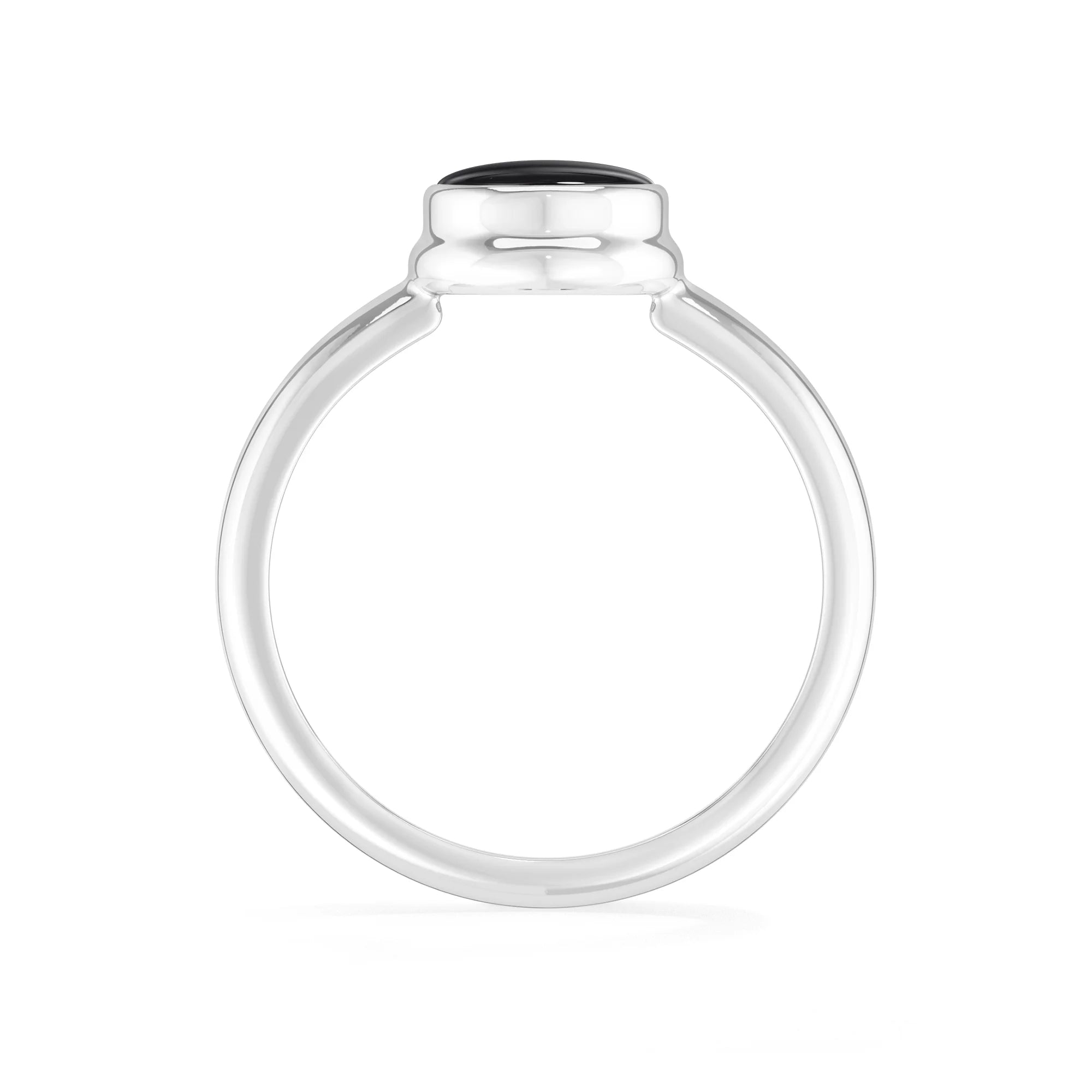 shungite bezel-set ring