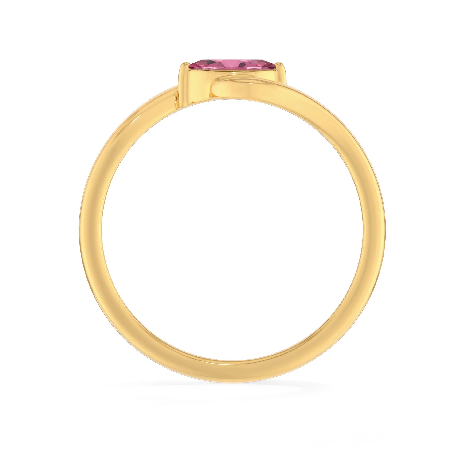 pink tourmaline prong-set ring