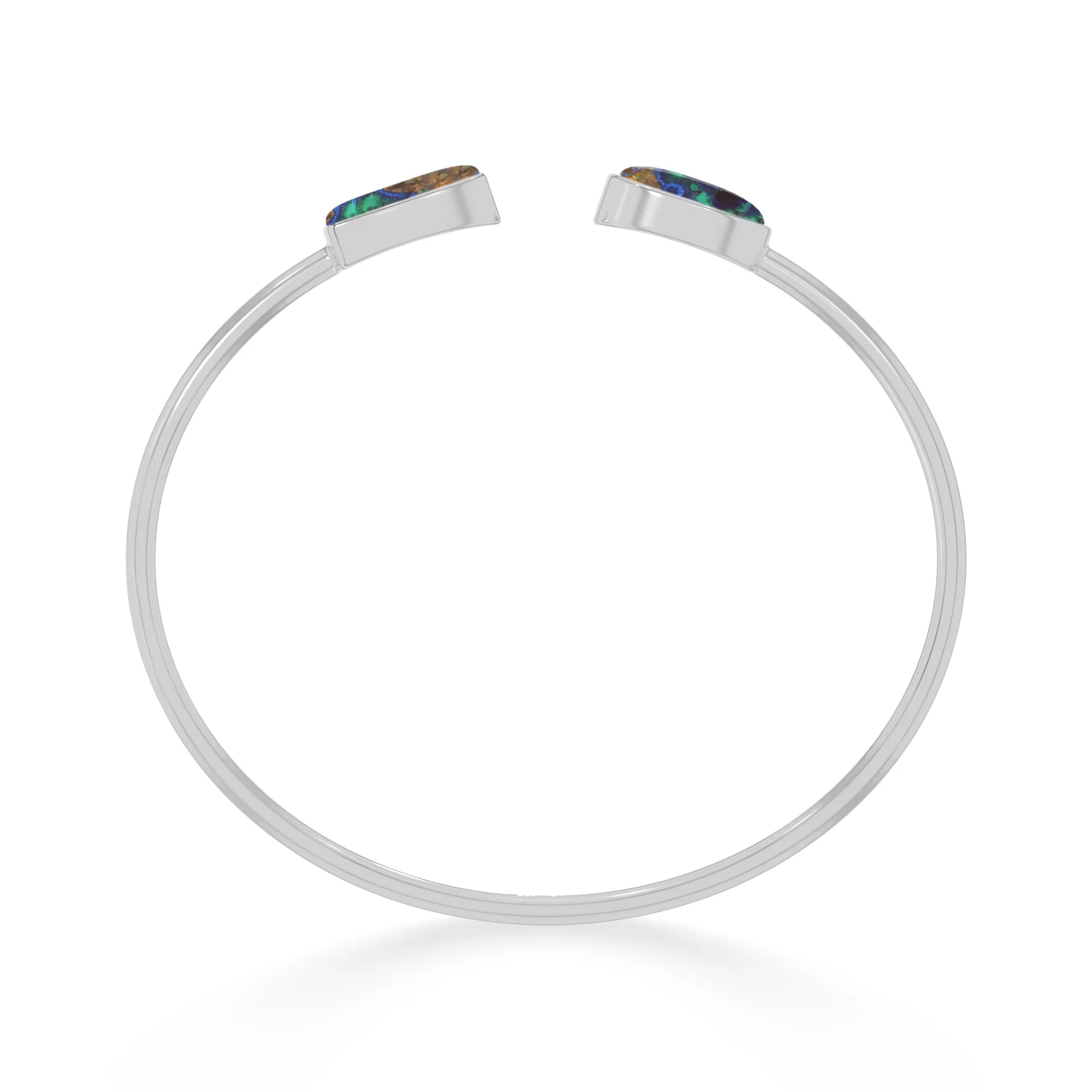 azurite malachite cab bracelet