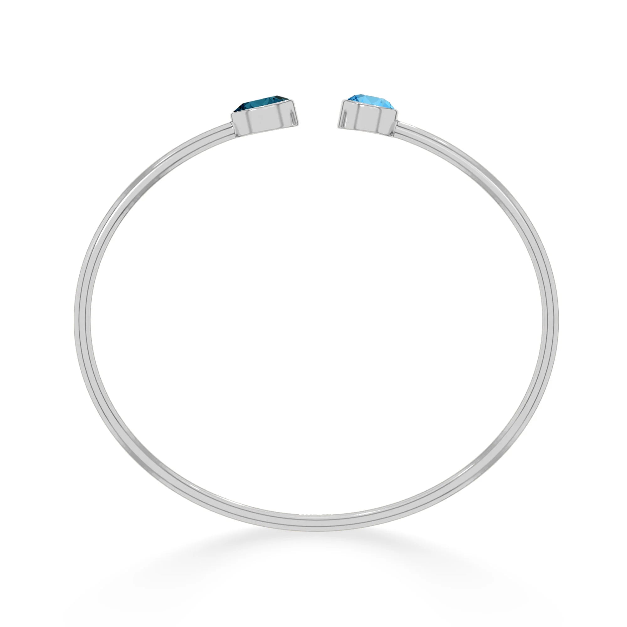 london blue topaz with swiss blue topaz cut bracelet