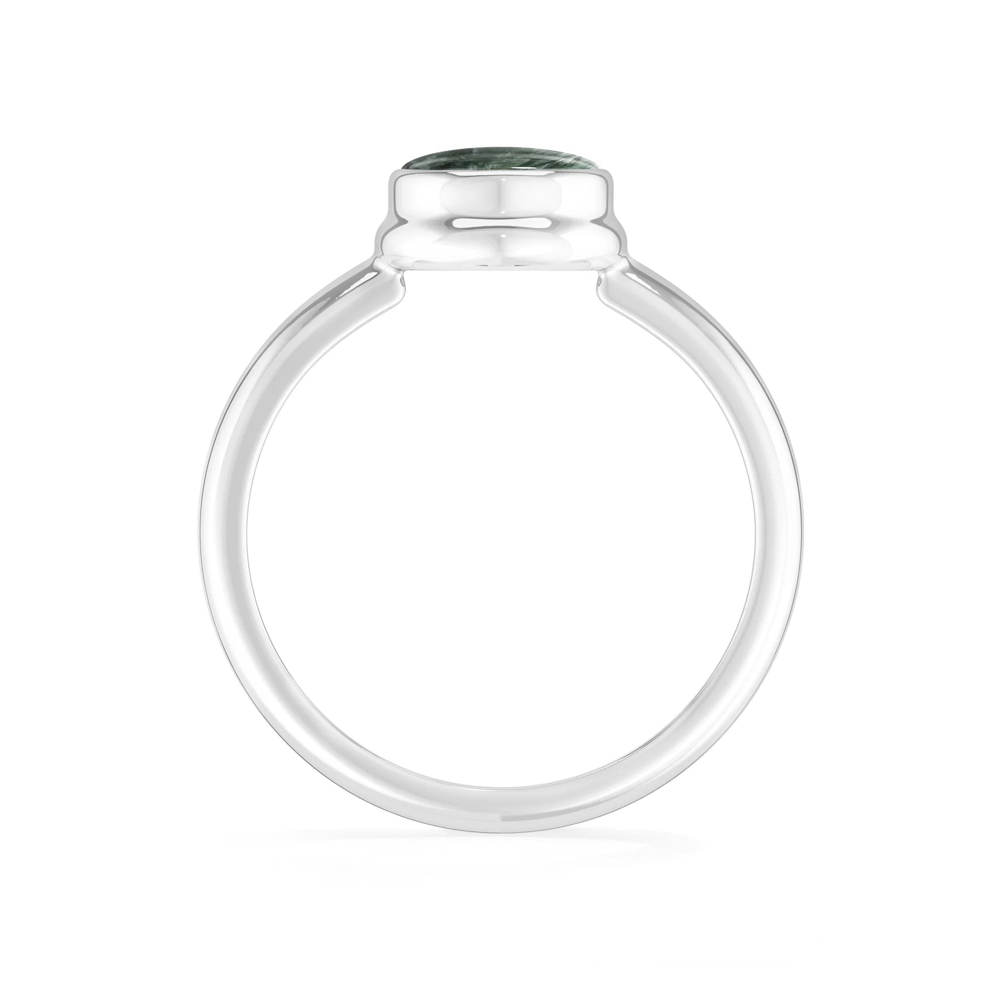 seraphinite bezel-set ring