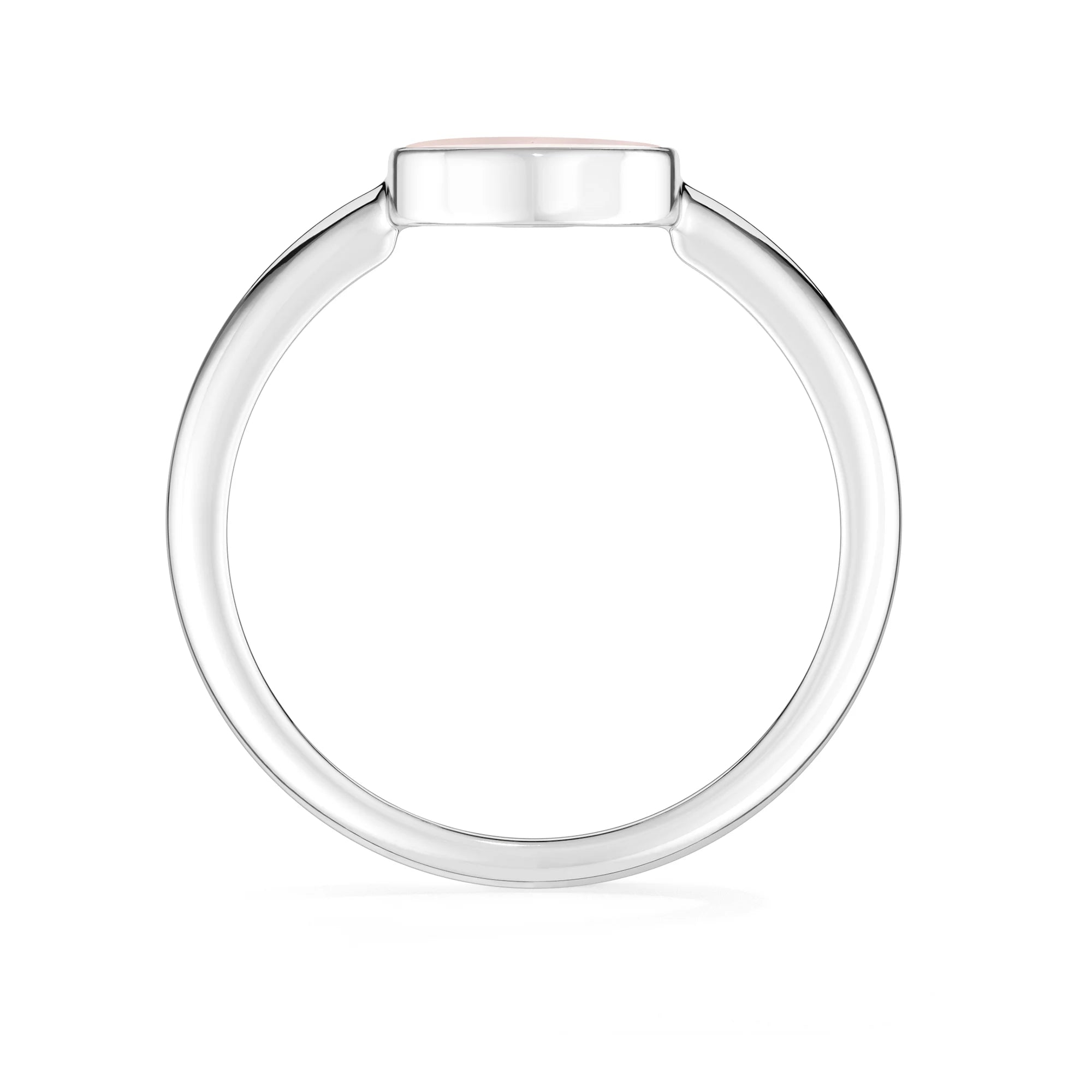 rose quartz bezel-set ring