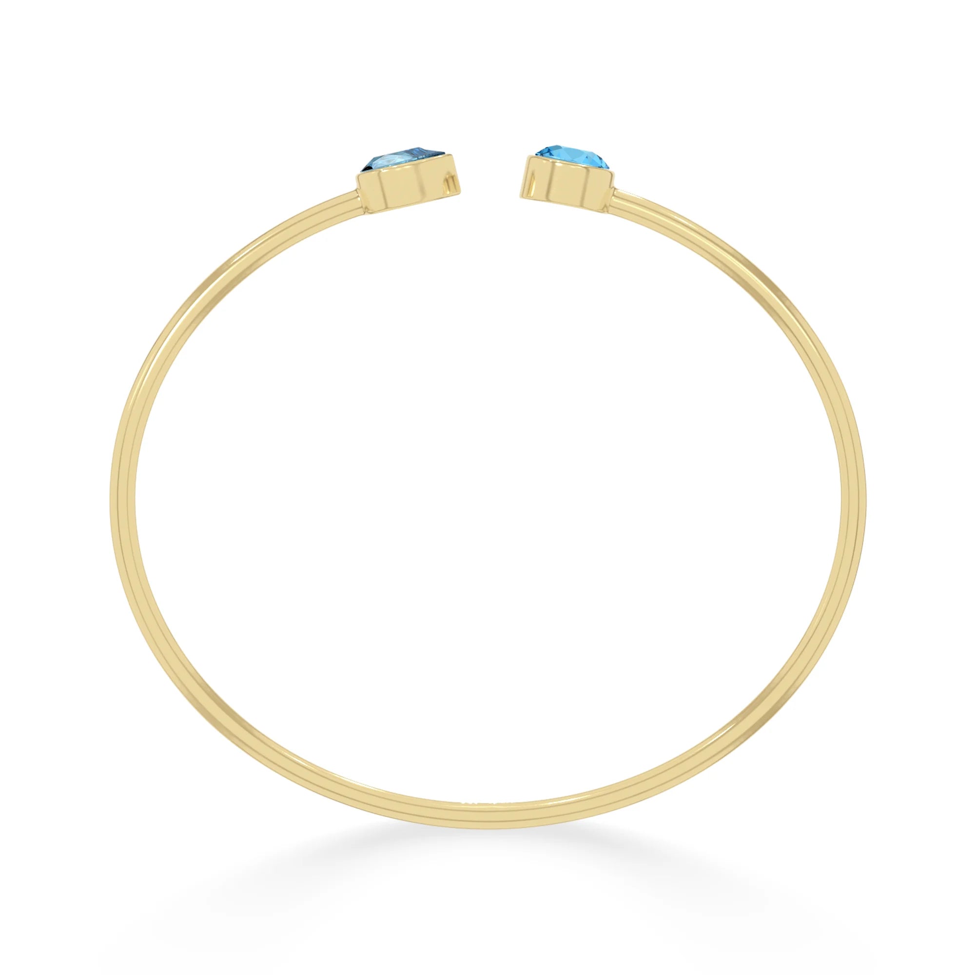 swiss blue topaz cut bracelet