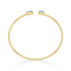 swiss blue topaz cut bracelet