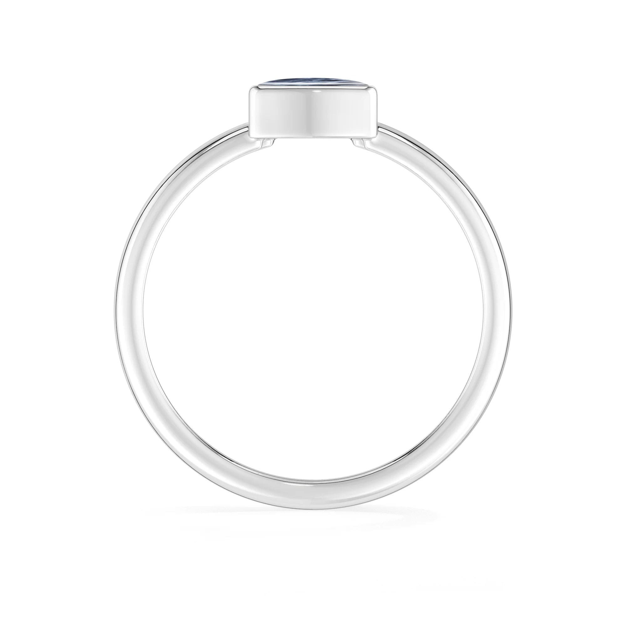 pietersite bezel-set ring