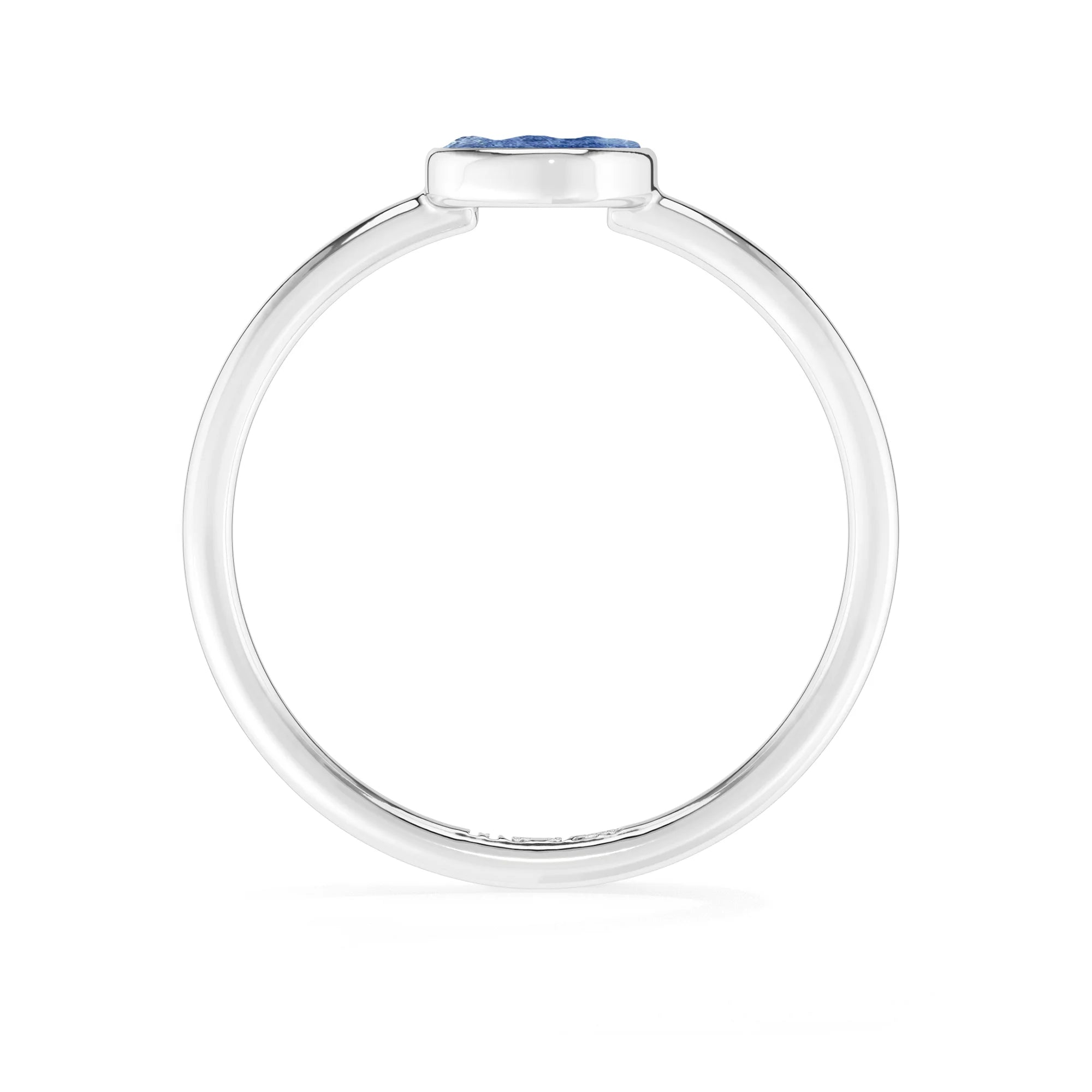 kyanite stackable bezel-set ring