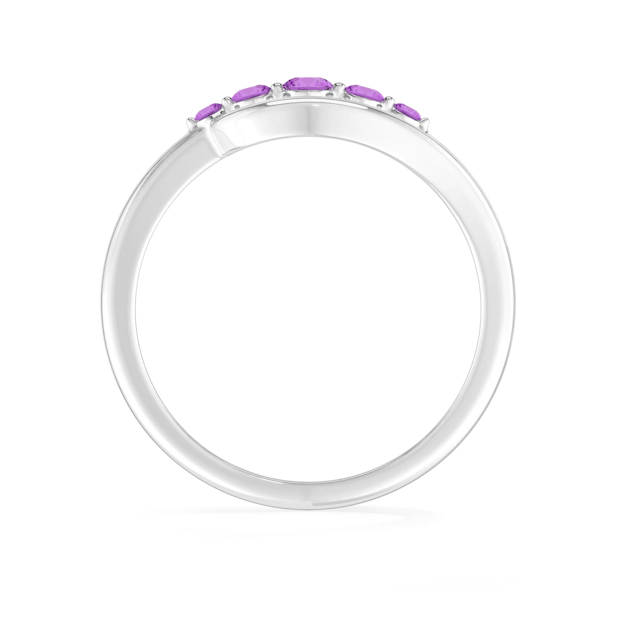 amethyst prong-set ring