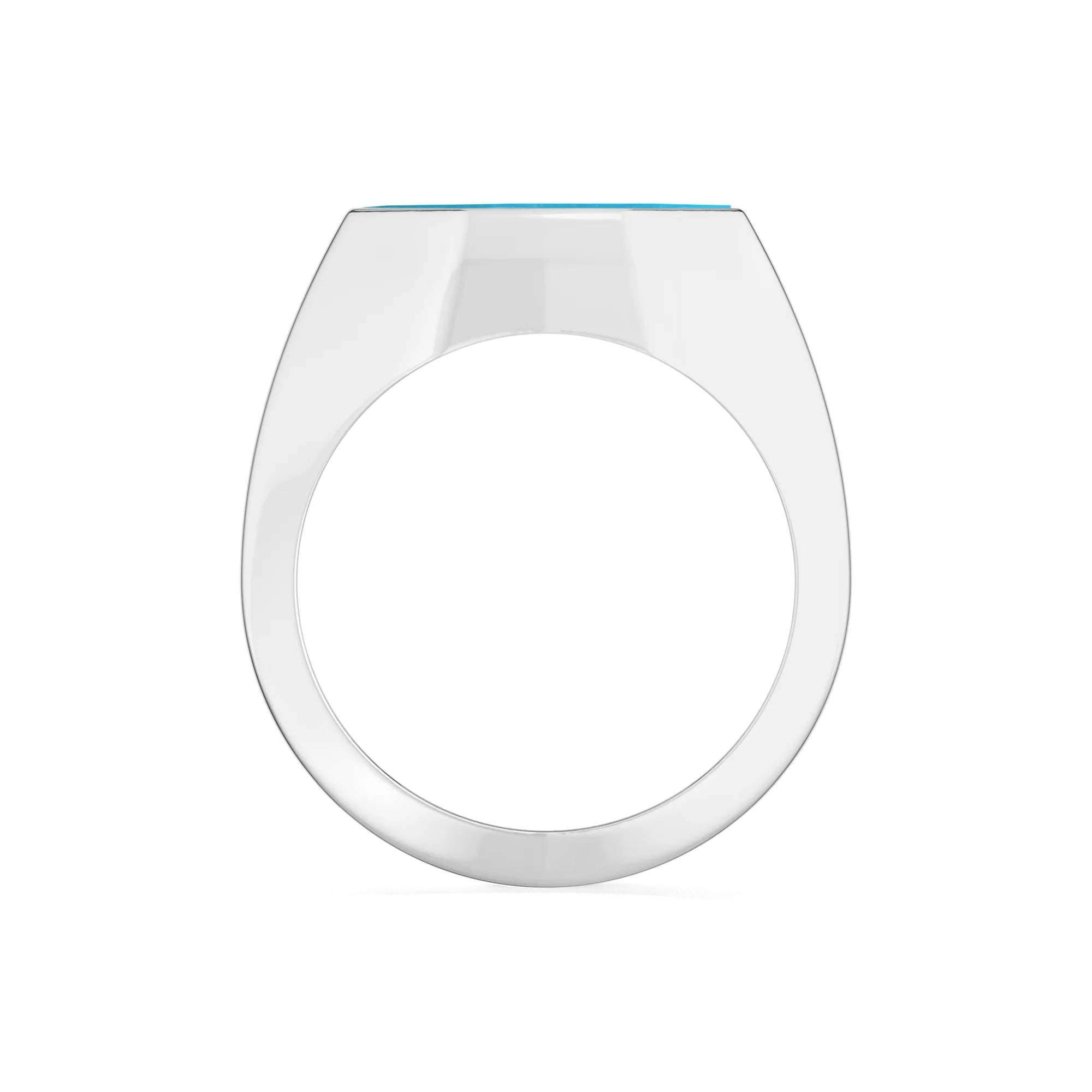 turquoise men bezel-set ring